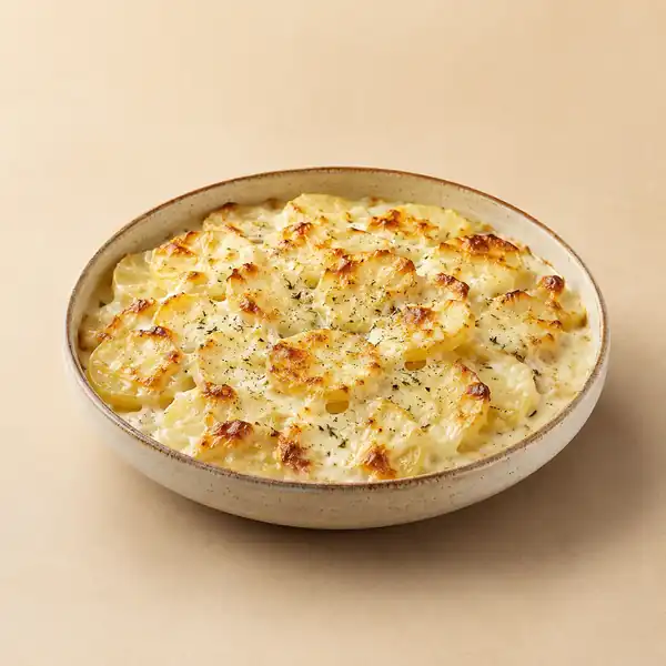 Patate ne furr me krem pana